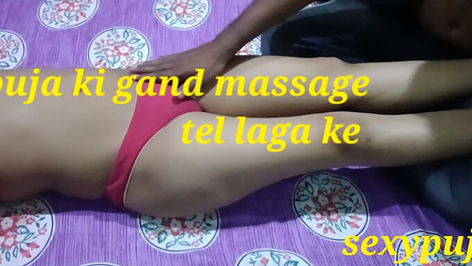 Adolescente Hindi (18+) Recebe Uma Massagem Com Óleo No Corpo E Desfruta De Sexypuja Em Vídeo Hd