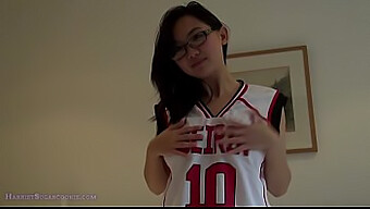 Cute Asian Teen With Big Boobs In Kuroko No Basket Cosplay