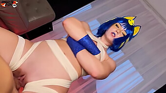 Ankha Meme Blir Hårt Knullad I Cosplay-Porrvideo