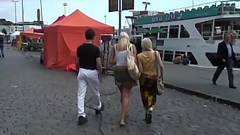 Group Sex With Two Young Girls And A Guy In Public